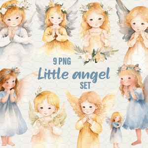 Archivos PNG de pequeños ángeles, ilustración de ángeles lindos, comunión infantil, ángel, álbum de recortes, fabricación de tarjetas de papel digitales, uso comercial