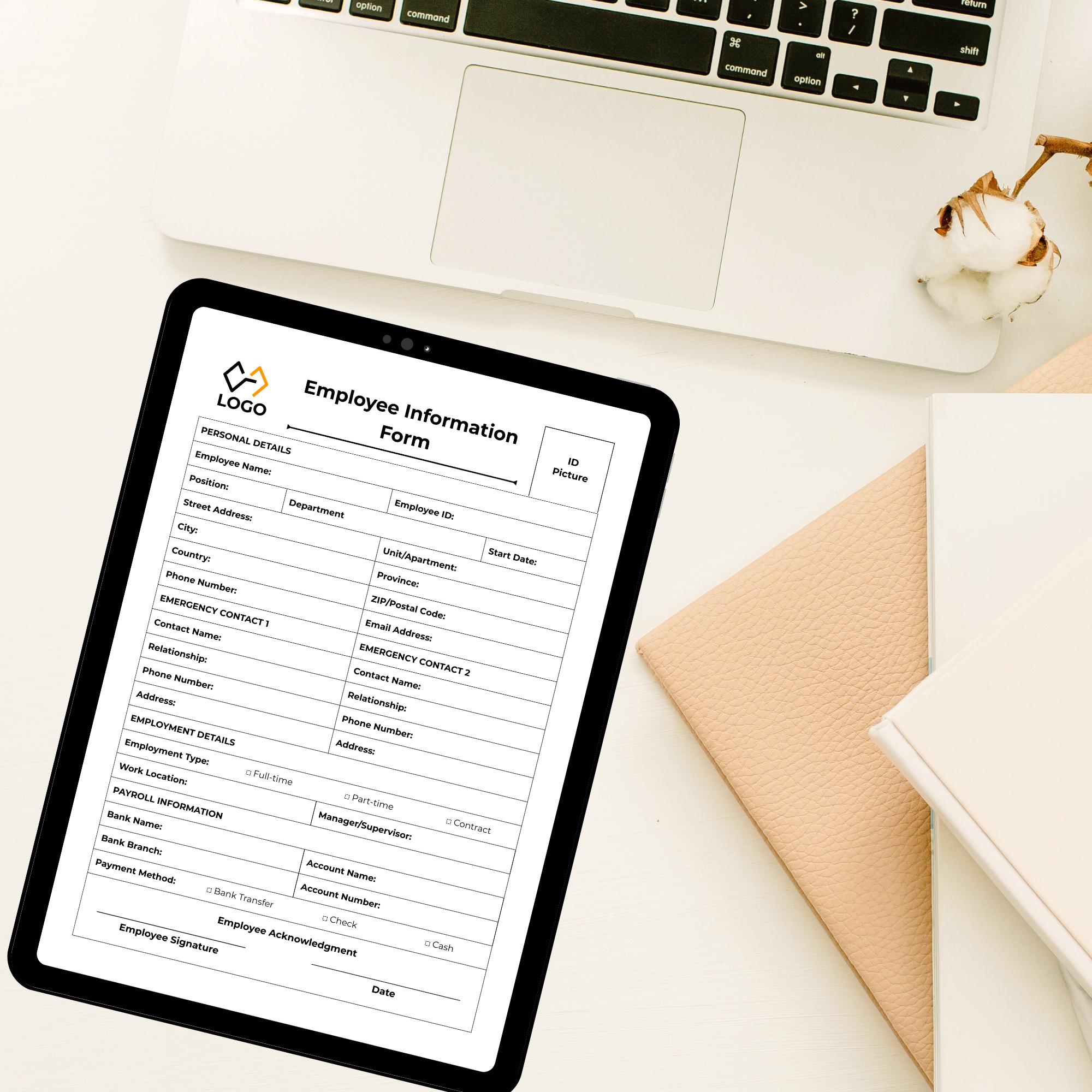 Employee Information Form Template - Etsy