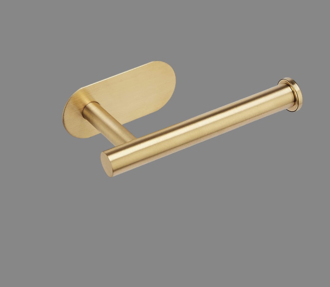Toilet Roll Holder Brushed Brass Bathroom Accessory Loo Etsy