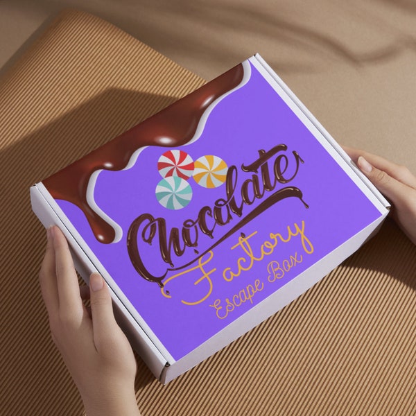 Chocolate Factory Home Escape Room Game - Wonka Themed Escape Game. Printed Escape Room Game. All escape room puzzles. Escape room for kids