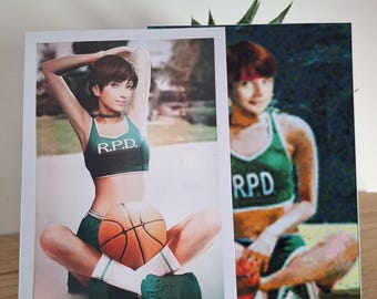 Resident Evil Rebecca Chambers Picture Set From Resident Evil 2 1998 and 2019 Remake