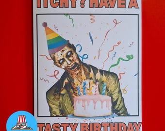Itchy Tasty Resident Evil 1 Birthday Card, Zombie Funny Birthday Cards Ideal Fans Resi
