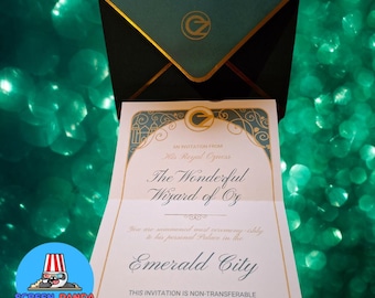 Wicked Movie Replica OZ Invitation: Green & Gold Envelope, Elphaba Letter