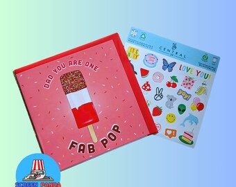 Fab Pop Fathers Day Card Dad You Are One Fab Pop Card Fathers Day Card With Stickers Included Fab Ice Lolly Card For Dads Could Be Birthday