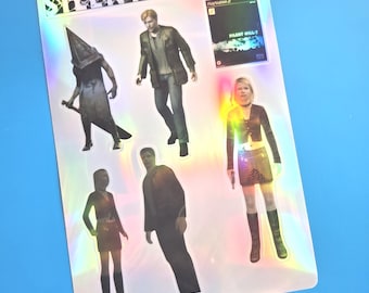 Silent Hill 2 PS2 Stickers Silent Hill2 Sticker Set, Holographic Pyramid Head, James, SH