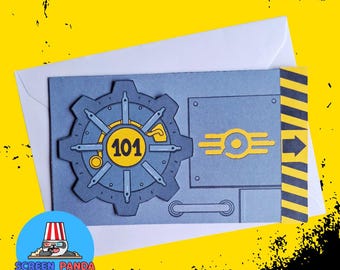 Fallout Birthday Card: Pull-Out Gaming Card Gamer Fans of Fall out Games Custom Age