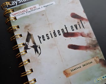 PS2 Game Cover Notebooks Inc Silent Hill Notebook, Resident Evil 4 With 250GSM Notepad