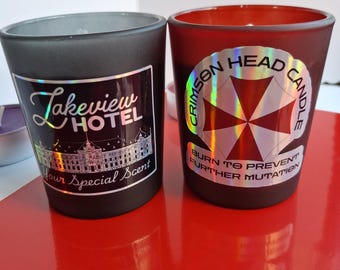 Resident Evil Themed Candle Or Silent Hill Candles Holographic Design Crimson Head Lakeview Hotel