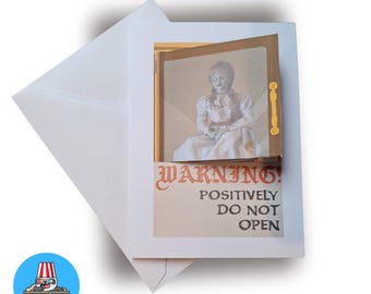 Annabelle Birthday Card The Conjuring Creepy Doll In Case Pop Out Card Halloween