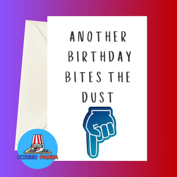 The Gladiators Birthday Card, Another Birthday Bites The Dust, Ideal Gladiator Gift For Fans From Gladiators TV Show Foam Hand Gladiator