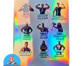 Holographic Gladiators Stickers: Gladiator TV Show, Kiss-Cut Sticker Set