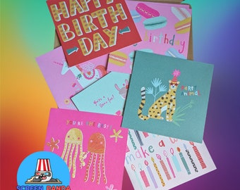 Bundle Of Cards Birthday Cards Blank Greeting Cards Bundle Kids Birthday Card Bundle Multipack Card Cute Cards Funny Cards Bundle 8 Card Set