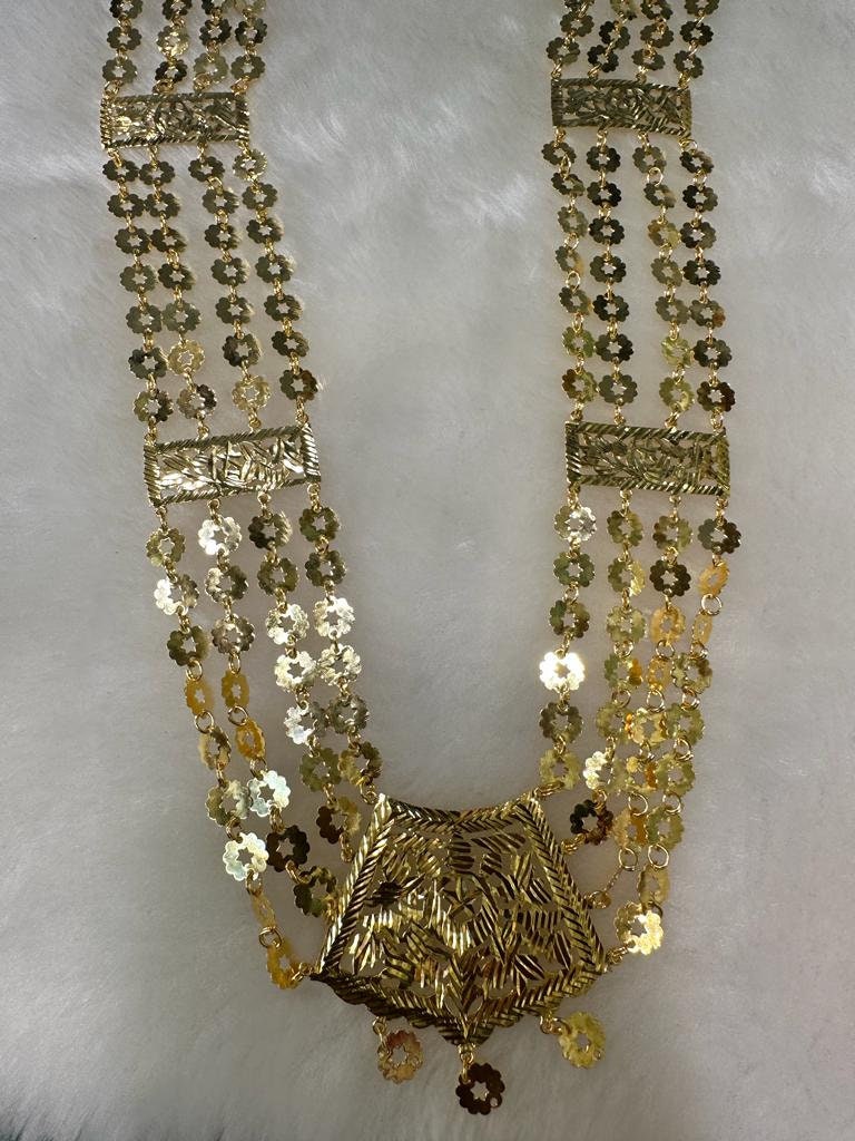 Gold chandan haar designs with price best sale