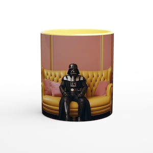 Darth Vader Mug | Wes Anderson Style | Retro Film Art | Funny Sci-Fi Coffee Cup | Gift for Movie Lovers image 1