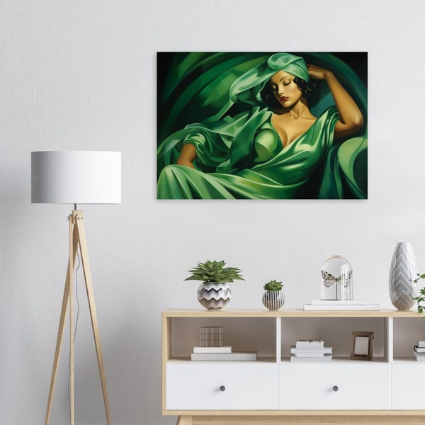 The Green Woman | Tamara de Lempicka Style POC Poster | Museum Paper Quality