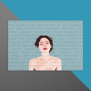 postal del feminismo | El poder de las mujeres | Igualdad de derechos | Declaración | 10 postales (cualquiera) = envío gratuito