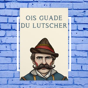 Une carte d’anniversaire de note bavaroise 2 | Carte d'anniversaire | Cadeau munichois | Cadeau Allgäu |