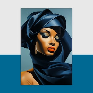 Feministische Art-Déco-Postkarte – Vintage Karte für starke Frauen – Empowerment Kunst – Geschenk für Feministinnen