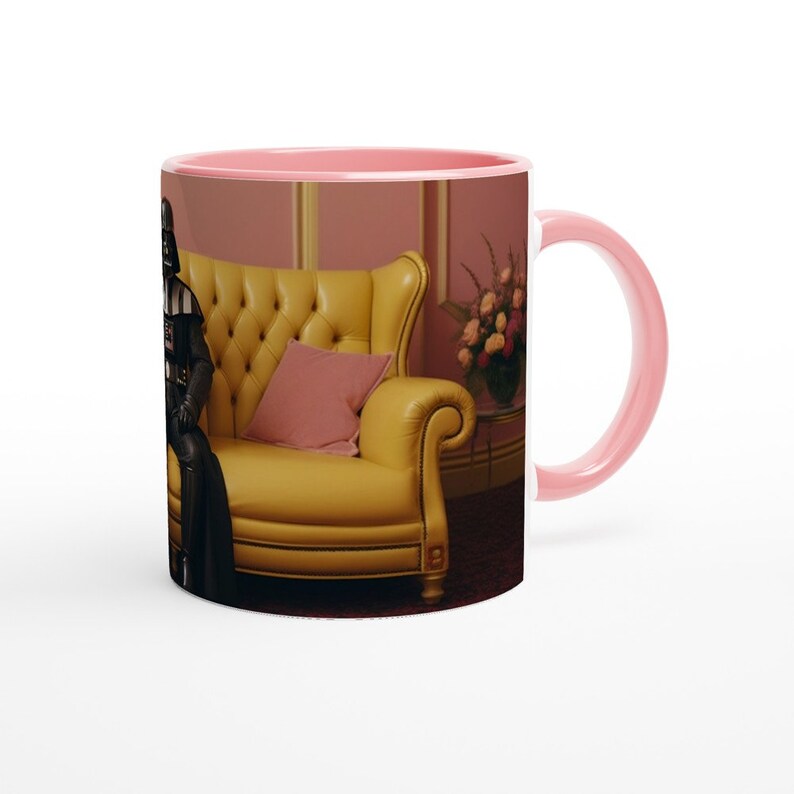Darth Vader Mug | Wes Anderson Style | Retro Film Art | Funny Sci-Fi Coffee Cup | Gift for Movie Lovers image 5