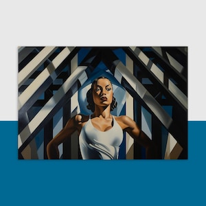 Feministische Art Deco-ansichtkaart – Vintage kaart voor sterke vrouwen – Empowermentkunst – Cadeau voor feministen