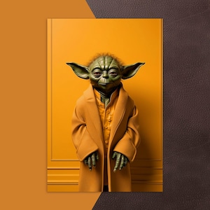 Série Orange Star Wars | Carte postale Yoda | Les oranges sont saines