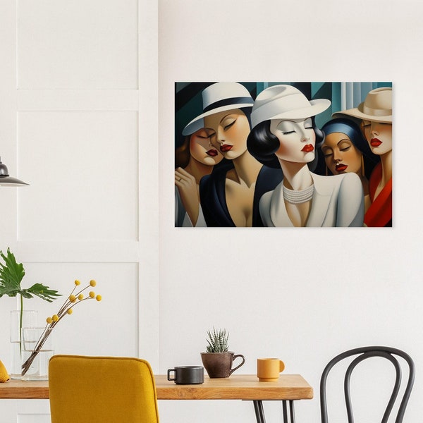 Five Confident Women | Tamara de Lempicka Style POC Wall Poster | Museum Paper Quality