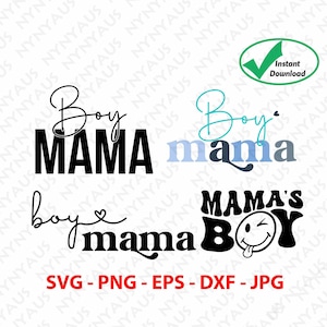 Mama&#39;s Boy SVG PNG, Mama&#39;s Boy Png, Baby, Toddler, Boys Smile Face Svg, Funny Kid Quote, Kids Png File for Sublimation, Svg file for Cricut