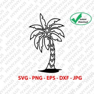 Palm Trees Svg, Png, Eps, Dxf, Jpg, Palm Trees Instant Download, Digital Download Files Included, Vector Cut File for Cricut