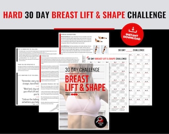 30 Day Breast Lift and Shape Challenge for Women -Fitness Tracker with Complete Workout Plan - Daily Exercise Routine for A Killer Bust