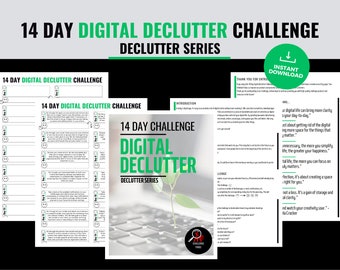 14 Day Digital Declutter Challenge: Cleanse Your Digital Life with our Printable PDF