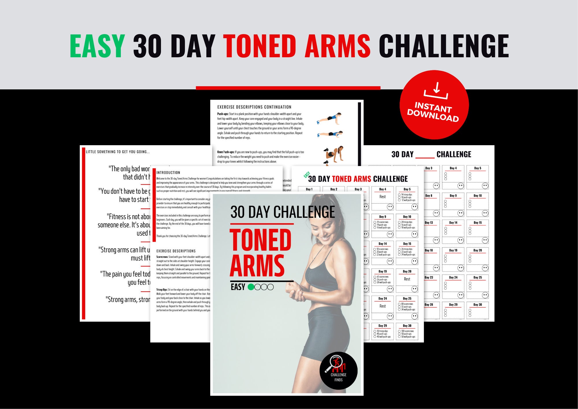 Transform Your Arms With Our 30-day Printable Challenge: Build