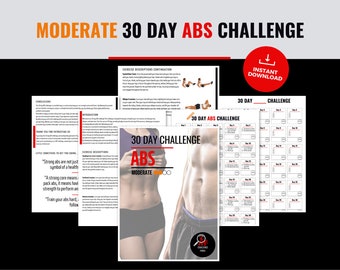 30 Days to Stronger Core - Printable ABS Challenge - Boost Your Fitness at Home with Our Comprehensive Fitness Workout PDF