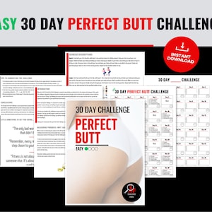 30 Day Butt Lift Challenge: Printable Tracker (Digital Download)