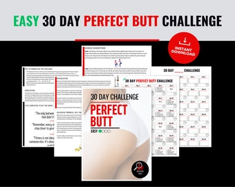 30 Day Butt Lift Challenge for Women: Transform Your Shape with Proven Exercises - Printable Tracker Included!