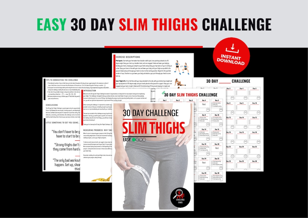 Achieve Your Dream Figure With Our Printable 30 Day Slim Thighs