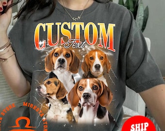 Comfort Colors Custom Pet Shirt: Bootleg Style Dog Remembrance Tee