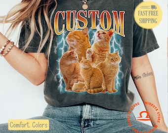 Comfort Colors Custom Pet T-Shirt: Bootleg Rap Style