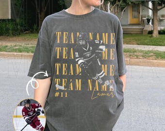 Personalized hockey jersey, Custom Team and Name Number T-Shirt, Custom Hockey jerseys, Personalized team shirt, Custom team jersey