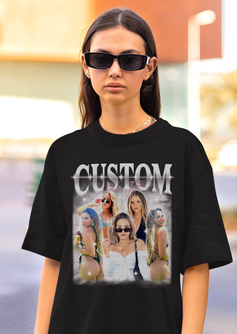 Personaliza tu propia camiseta pirata, camiseta retro personalizada de rap pirata, camiseta pirata personalizada, personaliza tu foto, inserta tu diseño, camiseta gráfica vintage de los años 90 imagen 7