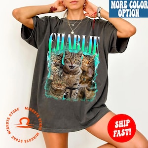 Comfort Colors Custom Pet Bootleg Shirt, Custom Pet Shirt, Custom Cat Shirt, Cat Remembrance Gift, Custom Bootleg Rap Tee, Custom Pet Shirt