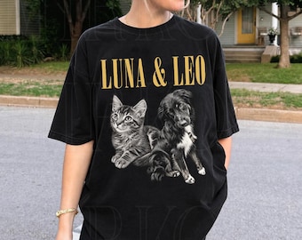 Custom Pet Photo And Name Shirt,Personalized Comfort Colors Pet Shirt,Customized Picture Dog Shirt,Dog Lover Gift,Cat Mom Gift,Pet Loss Gift