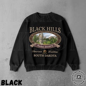 Retro Black Hills South Dakota Sweatshirt, Vintage 90s National Park Graphic Crewneck, Nostalgia Hiking Old School Gift