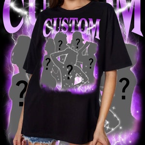 Custom Bootleg Rap Tee, Girlfriend, Boyfriend Tee, Shirt With Face ...