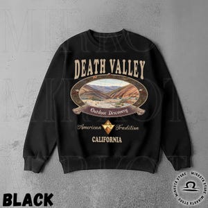Retro Death Valley California Sweatshirt, Vintage 90s Outdoor Discovery National Park Graphic Crewneck