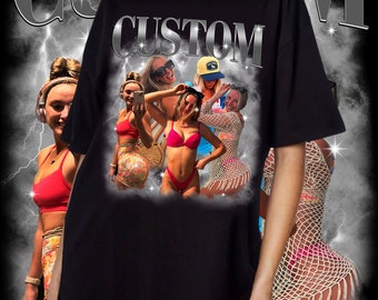 Custom Your Own Bootleg Tee, Retro Custom Bootleg Rap Tee, Custom Bootleg, Custom Your Photo, Insert Your Design, Vintage Graphic 90s Tshirt