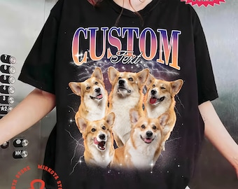 Custom Bootleg Rap Pet Shirt: Vintage 90s Photo Dog Tee