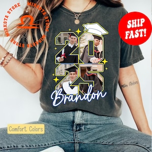 Personalisiertes Abschluss-Shirt: Klasse von 2025 Foto-T-Shirt