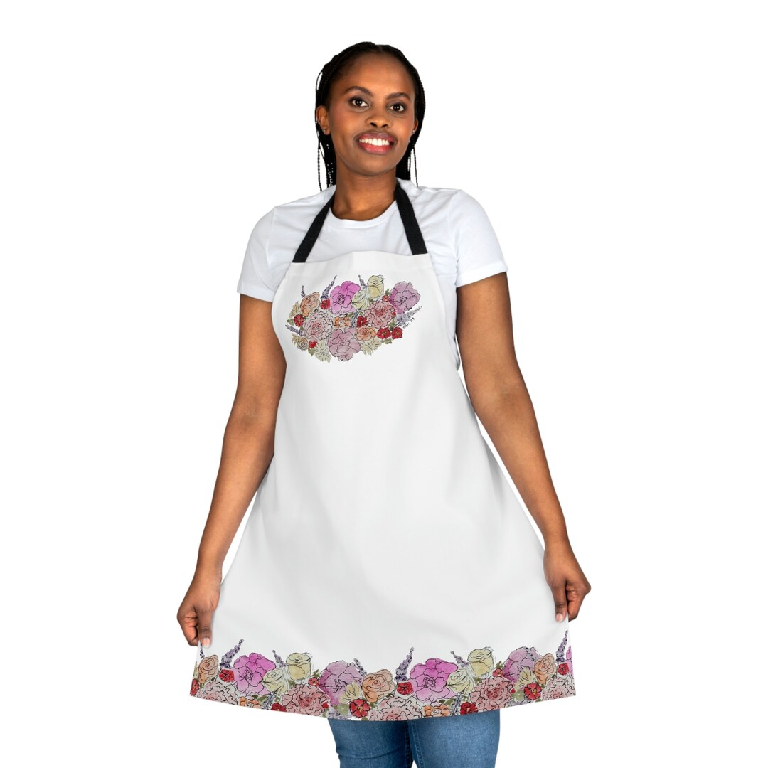 Neon Floral Buffalos Apron
