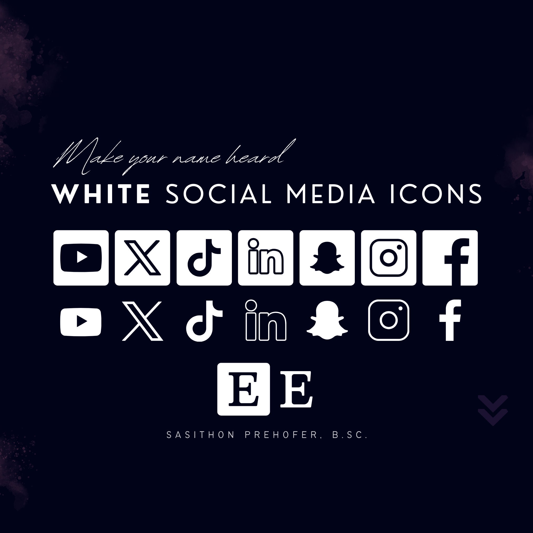 White Social Media Icons SVG Social Media Icons PNG Bundles Svg