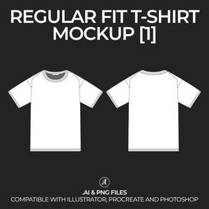 T-Shirt Vector Mockup: Fashion Tech Pack Template (Digital File)
